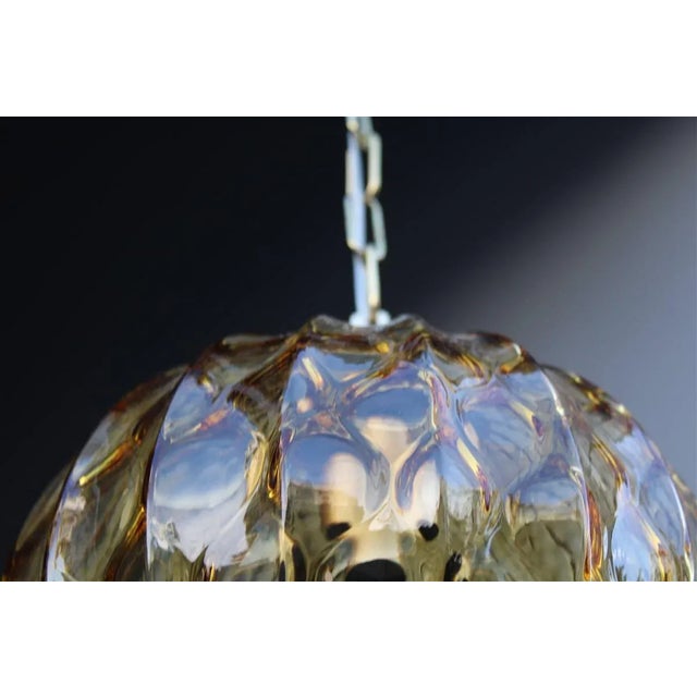 Italian Murano Brass Chandelier from Venini, 1950s For Sale - Image 15 of 16