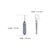 Metal Art Deco 5.48 Ct Blue Sapphire Geometric Drop Earrings for Women- 2 Pieces For Sale - Image 7 of 9