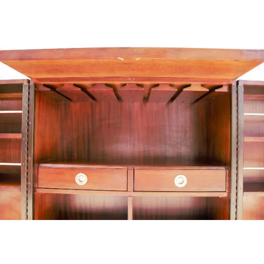 Vintage Plunkett Home Furnishings Modern Expandable Wood Bar Cabinet For Sale In Chicago - Image 6 of 10