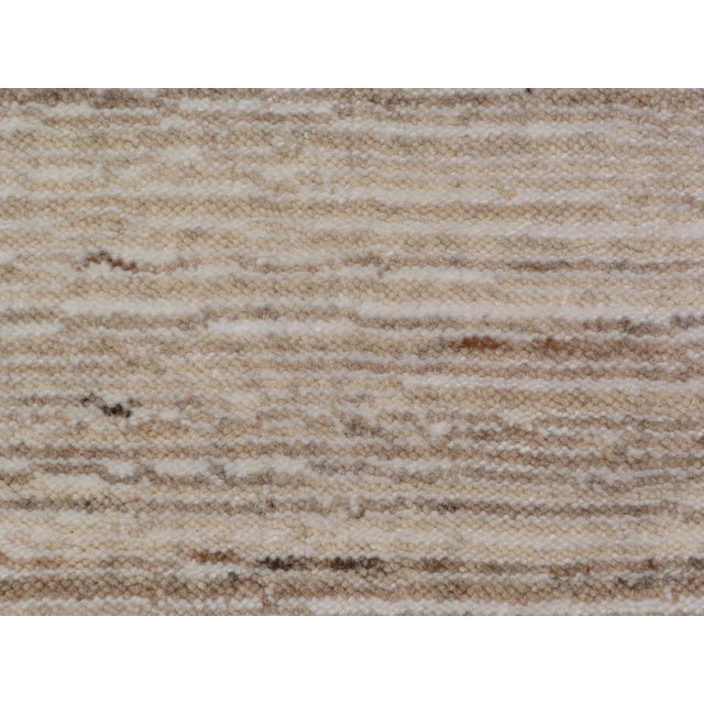Transitional Banbury Handloom Wool Viscose Light GrayBeige Rug - 10'x14' For Sale - Image 3 of 6