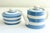 Handmade in England Striped Stonware Cornishware Teapot/Butter Dish For Sale - Image 4 of 9