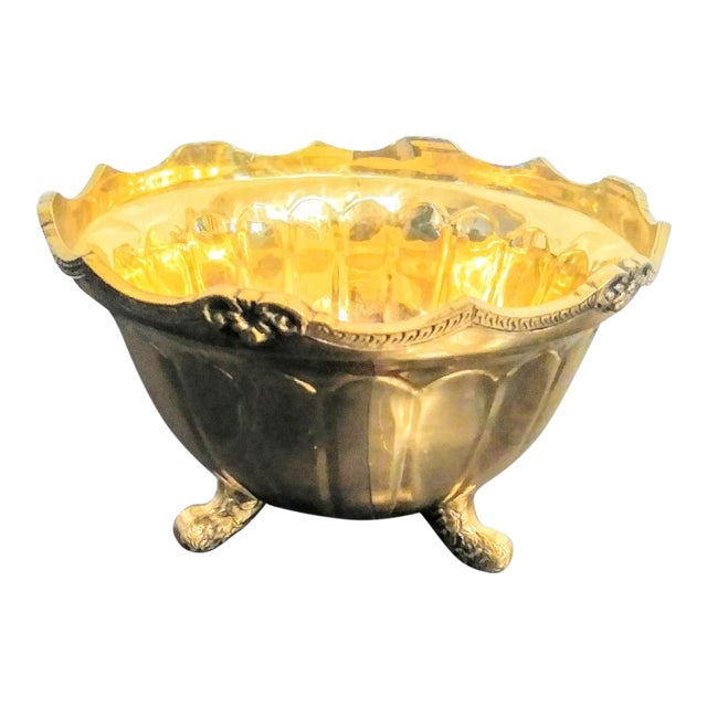 Vintage Brass Large Footed Bowl Planter Chairish