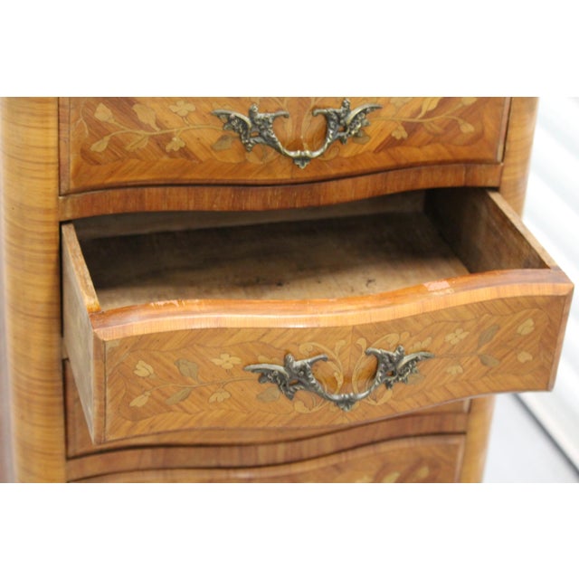 French Inlaid Wood Chest of Drawers, 1930s For Sale - Image 15 of 18