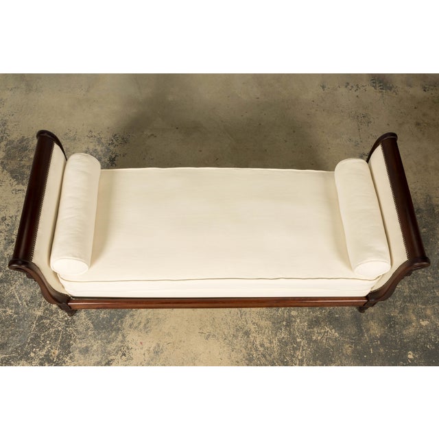 Early 19th Century French Empire Swan Neck Mahogany Daybed, Paris For Sale - Image 4 of 17