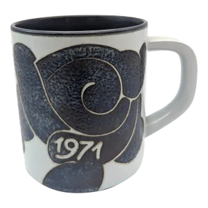 1971 Royal Copenhagen Faience Annual Coffee Mug Designed by Hans Andersen