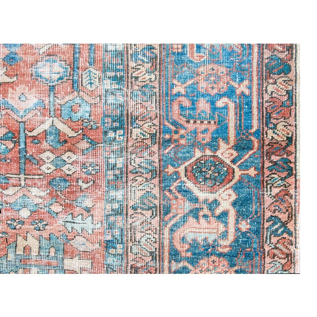 Red Early 20th Century Persian Heriz Rug For Sale - Image 8 of 15