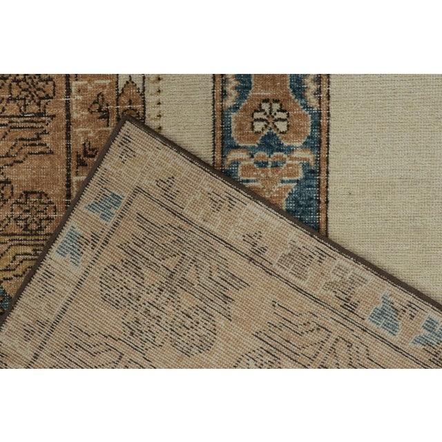 Textile Rug & Kilim’s Distressed Style Rug With Mihrab Pattern and Beige Open Field For Sale - Image 7 of 8