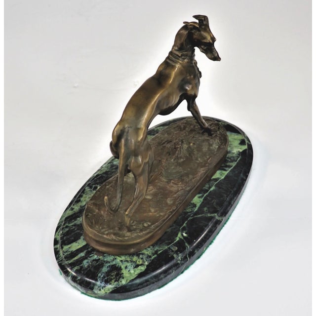 Metal Circa 1800's Pierre-Jules Mene French ''Greyhound '' Signed Sculpture For Sale - Image 7 of 13