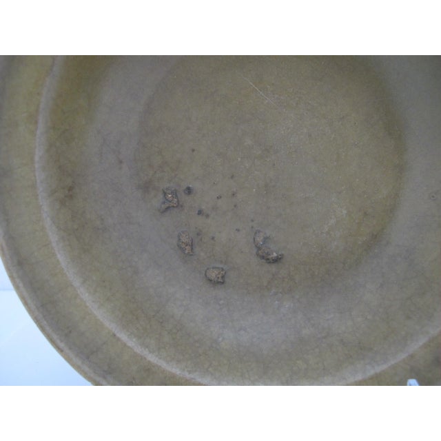Antique Chinese Celadon Tang Dynasty Yue Ware Style Rimmed Bowl For Sale In Portland, OR - Image 6 of 8