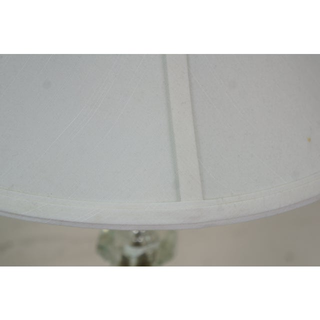Mid 20th Century Stacked Prism Crystal Boudoir Vanity Table Lamps - a Pair For Sale - Image 14 of 14