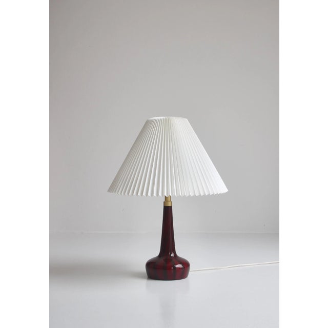 Holmegaard Blown Glass Table Lamp by Esben Klint for Le Klint & Holmegaard, Denmark, 1970s For Sale - Image 4 of 12