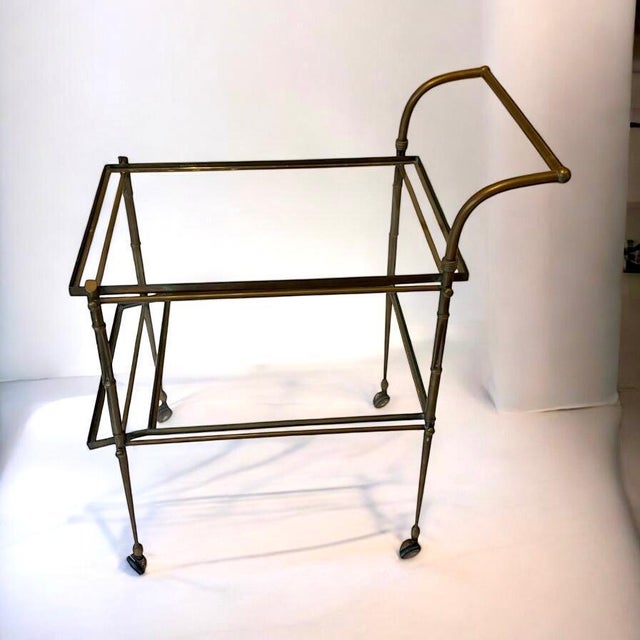 Vintage Serving Table in Faux Bamboo by Ico & Luisa Parisi, 1950 For Sale - Image 4 of 7