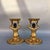 Vintage Pair of Gilt Bronze Kneeling Figure Candlesticks - Buddhist Altar Lamps For Sale - Image 4 of 9