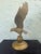 American Vintage Taiwanese Cast Metal Eagle Sculptures on Globe Bases – Pair, 1970s For Sale - Image 3 of 10