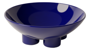 FrUUUUit Super Glossy Cobalt Fruit Bowl by Burgio.