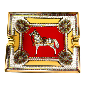 Hermès Paris Cheval D’Orient (Horse of the Orient) Porcelain Ashtray, New in Box