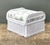 Vintage Braided White Rattan Ottoman For Sale - Image 9 of 12