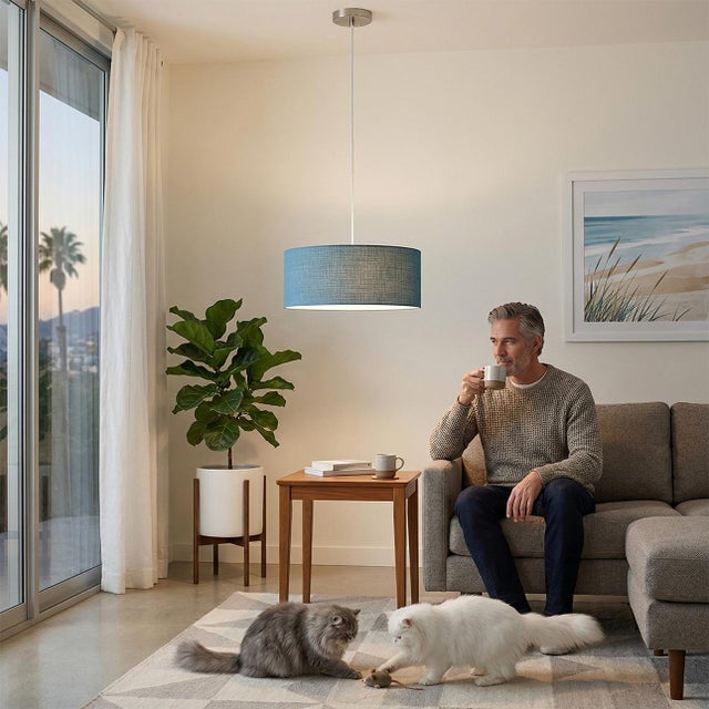 The Stretch Pendant is a modern lighting fixture designed by the NOVA Design Team in 2026, featuring a satin nickel body...