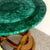 Stunning Tessellated Malachite Round Dining Table With Brass Base, Made in Italy For Sale - Image 9 of 15