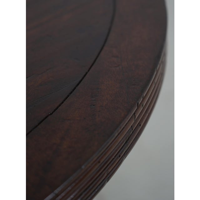 Metal Theodore Alexander Round Iron Base Lamp Table For Sale - Image 7 of 12