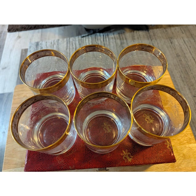 This iconic glassware is entirely handcrafted and decorated with genuine 24-karat gold gilding. Each glass features the...