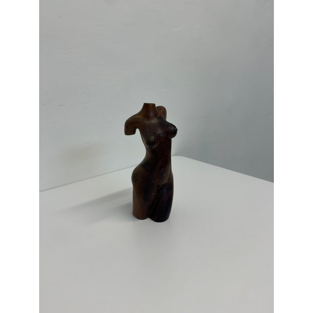 Hand Carved Female Torso Sculpture, 1960s For Sale In Miami - Image 6 of 14