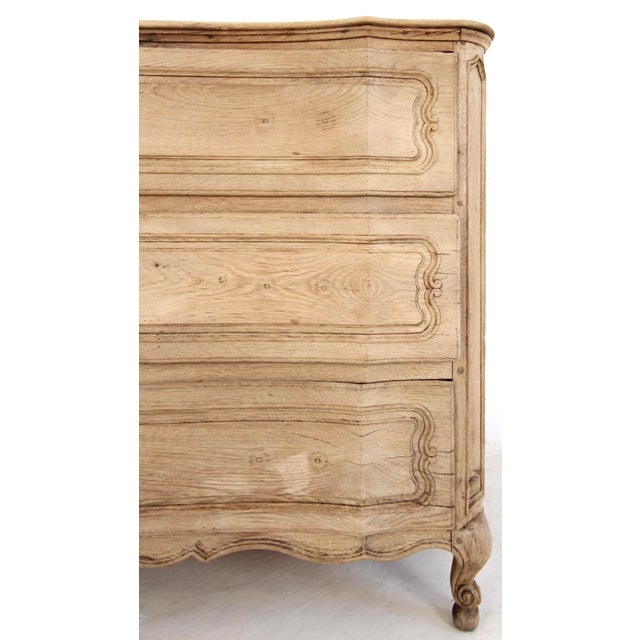 Beige Antique German Baroque Bleached Oak Chest of Drawers, 1700s For Sale - Image 8 of 18