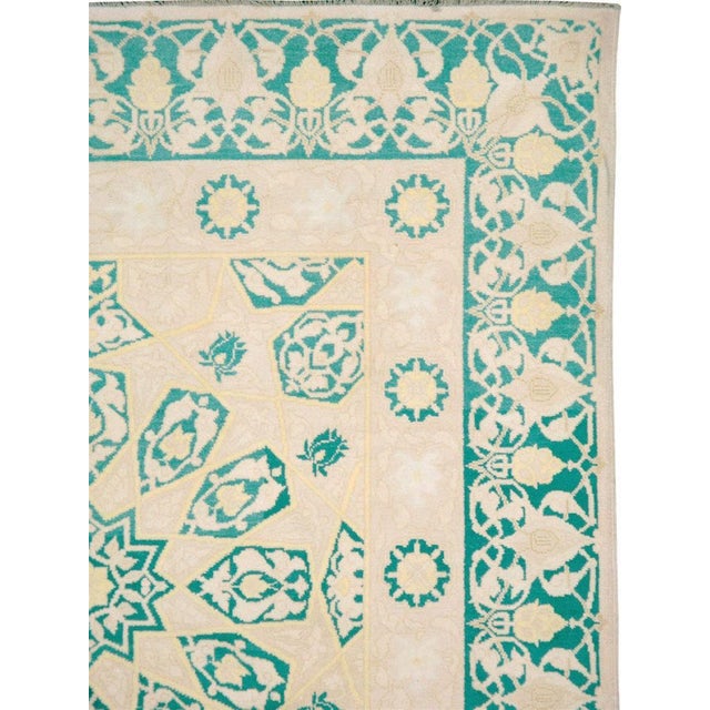 Art Deco Galerie Shabab Collection Mid-20th Century Indian Cotton Agra Carpet For Sale - Image 3 of 10