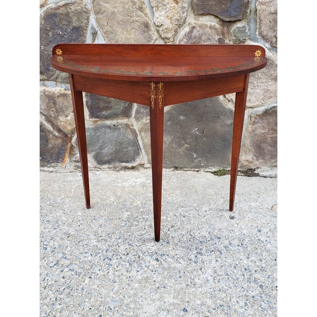 Vintage Hitchcock Furniture DemiLune Console Table Chairish