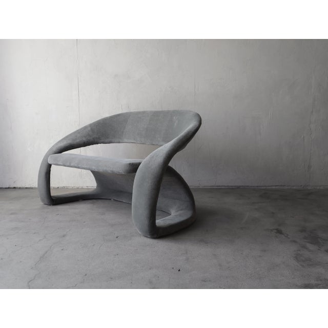 Post Modern Cantilevered Loveseat and Ottomans by Jaymar For Sale In Las Vegas - Image 6 of 10