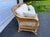2000 - 2009 Vintage Henry Link Wicker Rattan Sofa – Scalloped Braided 3-Seater Couch White For Sale - Image 5 of 10