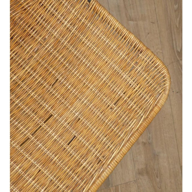 Wood Basket Dining Chair in Rattan and Metal attributed to Gian Franco Legler, 1950s For Sale - Image 7 of 10