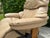 Tan Vintage Ekornes Stressless Reno Leather Recliner Lounge Chair and Ottoman, Made in Norway For Sale - Image 8 of 12