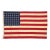 Large Vintage Cotton American Flag With 48 Embroidered Stars For Sale