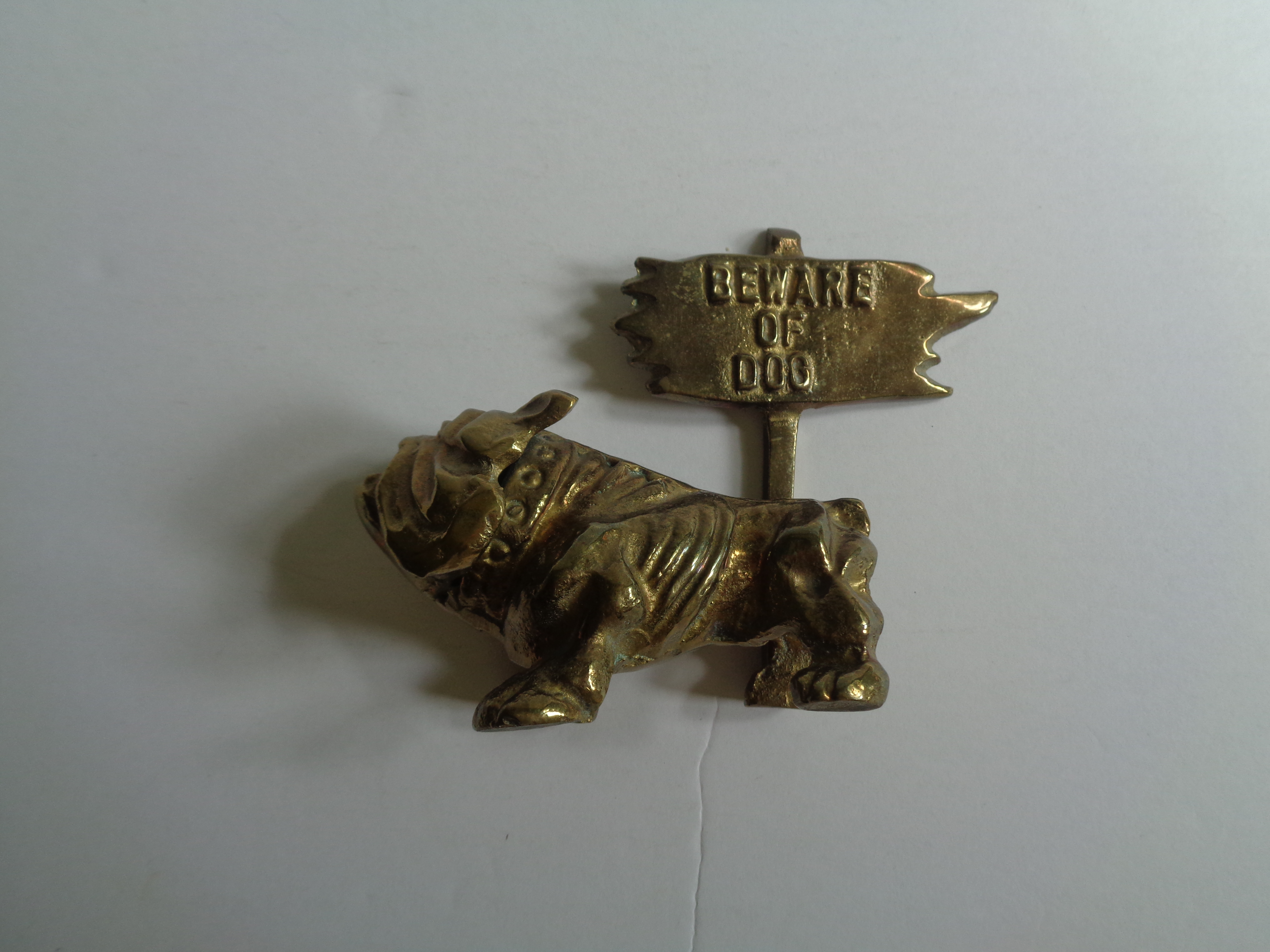 brass bulldog figurine