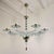 Light blue Mid Century Modern Murano glass chandelier, Barovier and Toso style, Italy 1980s. The handmade Murano glass...