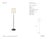 Thomas O'Brien by Visual Comfort Signature Bryant Floor Lamp in Bronze and Hand-Rubbed Antique Brass with Linen Shade...