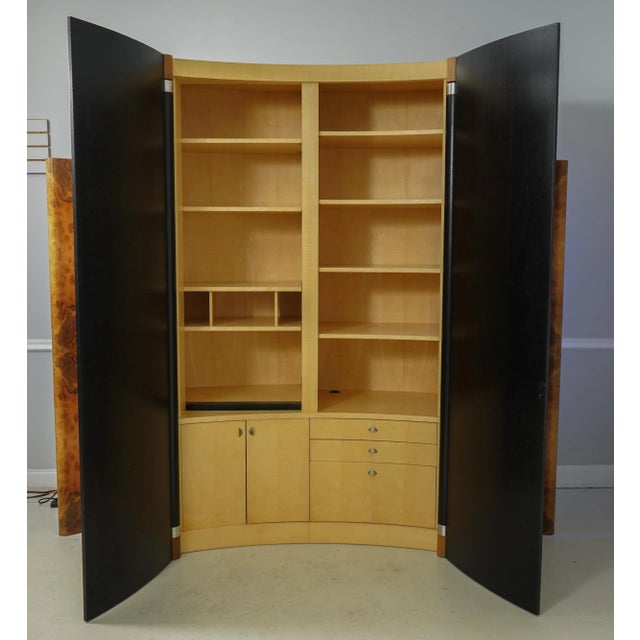 Wood Vladimir Kagan Modern Design 3 Piece Wall Unit Cabinet For Sale - Image 7 of 13