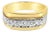 Diamond Band with Brushed Satin Finish .75cttw 14k Two-Toned Gold, Size 3 For Sale
