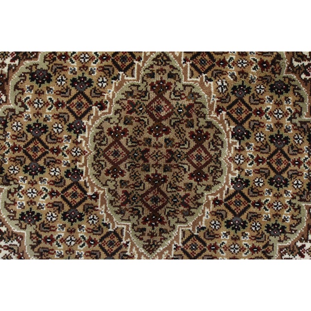 Blue Tabriz Mahi Rug 10'1'' X 14'5'' Blue Wool Traditional Hand-Knotted Carpet For Sale - Image 8 of 15
