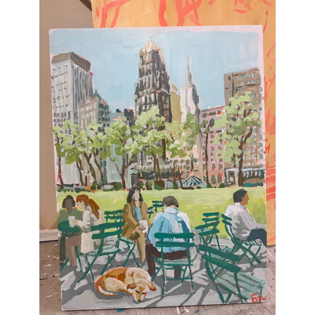 "Bryant Park Afternoons" Painting by Erin Tapp For Sale In Atlanta - Image 6 of 7