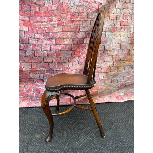 Vintage Gothic Strawberry Hill Windsor Steeple Back Dining Chair For Sale - Image 11 of 12