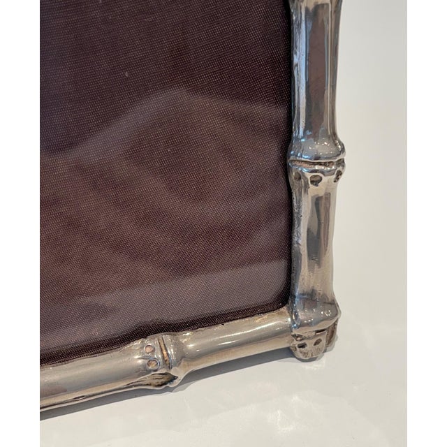 Small silver-plated bronze frame by Maison Baguès For Sale - Image 11 of 12