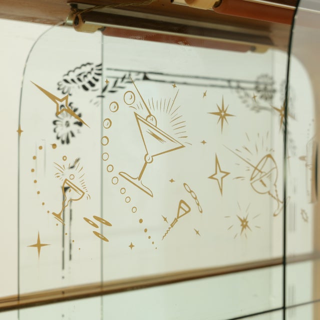 1950s 1950s Walnut Liquor Cabinet by Denman Furnishings of Nottingham For Sale - Image 5 of 12