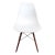 Modern Walnut & Molded Plastic Eames for Herman Miller White Shell Chair For Sale