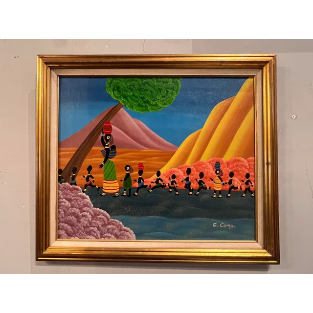 Vintage Folk Art Painting For Sale In Miami - Image 6 of 9