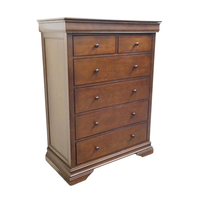 Contemporary Durham Furniture Solid Cherry Contemporary Traditional Style 35" Chest of Drawers W498-10 For Sale - Image 3 of 11