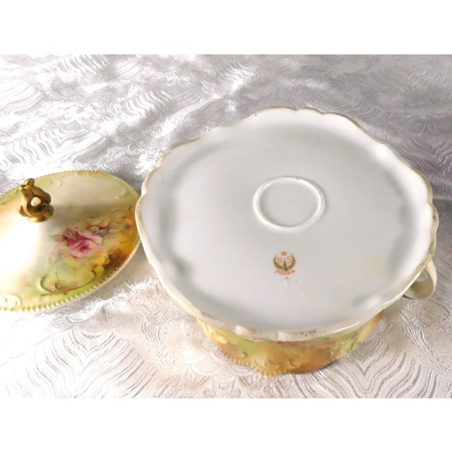 Ceramic Late 18th Century Pale Green Floral Reinhold Schlegelmilch Rs Prussia Biscuit Jar With Lid For Sale - Image 7 of 8