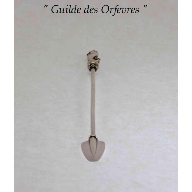 Georg Jensen 1960s Georg Jensen Sterling Silver Champagne Whisk For Sale - Image 4 of 12