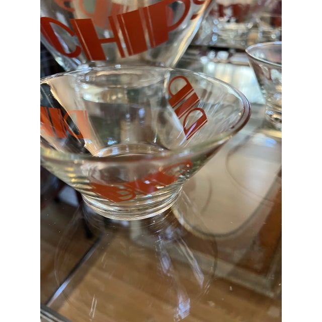 Up for consideration is a beautiful collection of glass chip and dip bowls. These would look lovely in your home and they...